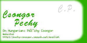 csongor pechy business card